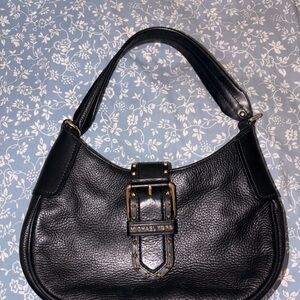 Michael Kors Black Pebbled Leather Shoulder Bag